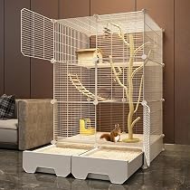 Amazon | リス モモンガ ケージ 3階たて 大型 5 引き出し トレー