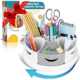 MeCids Art Supply Storage and Organizer - 360° Spinning Pen Holder and Pencil/Marker Organizer Caddy for Desk for Office, Cla