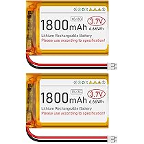 Amazon.co.jp: 3.7V リチウムイオン電池 1800mAh 103450 充電式