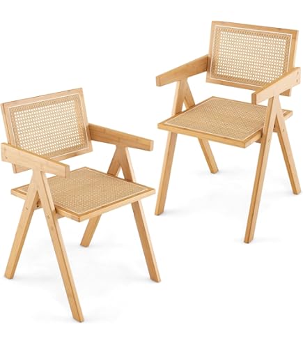 Amazon｜タンスのゲン ダイニングチェア ラタンチェア 2脚セット