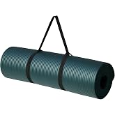 Amazonベーシック ヨガマット 6mm/12mm/25mm トレーニングマット ストレッチマット ピラティスマット キャリーストラップ付