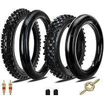 モトクロス用 タイヤ、ホイール Amazon | FVRITO 60/100-14 2.50-14 + 80/100-12 3.00-12 タイヤ