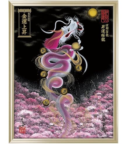 Amazon.co.jp: 新月紫紺大アート 仕事運アップ/満願成就/金運/財運