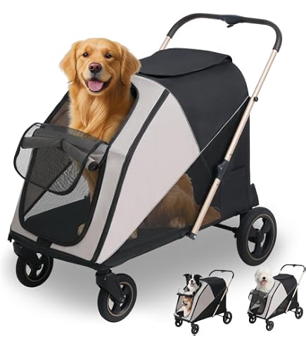 Amazon | タンスのゲン ペットカート 犬カート 耐荷重60kg 大型犬対応