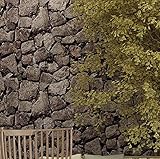 Blooming壁3dストーンレンガ壁紙壁ペーパーロール壁壁画、高品質、20.8 in * 32.8 Ft = 57 Sq Ft /ロール 20.5" x 396"=57 Sq. Ft/Roll BW