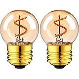 LEDエジソン電球 シャンデリア電球 茶色 フィラメント E26口金 ミニ電球 2200K電球色 1w(10w相当) 調光非対応 100lm 装飾電球 2個入 PSE認証済み