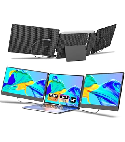 Amazon.co.jp: LGGST S6 トリプルモニター ポータブルモニター 15.6