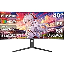Amazon.co.jp: CRUA ゲーミングモニター 40インチ 21:9 ウルトラワイド