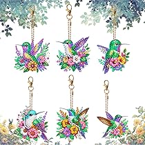 Amazon | sikiwind 6 個ダイヤモンドアートキーホルダーキット