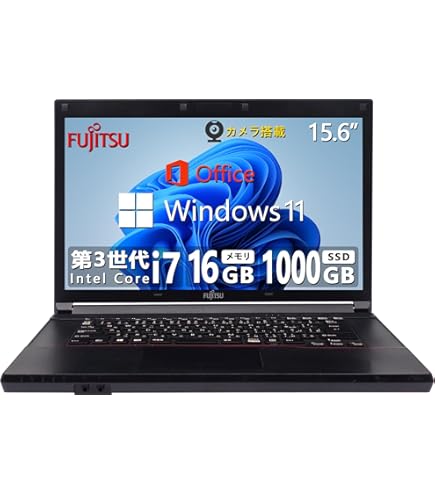 カメラ✨SSD✨Windows 11 ✨ 15.6インチ✨富士通✨ノートパソコン Amazon.co.jp: 【整備済み品】 【WEBカメラ搭載 & 爆速Core i7搭載