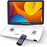 【新機種】 ポータブルDVDプレーヤー 17.9型 Topcony cd dvdプレーヤー 持ち運び 15.6インチ 超大画面 1280*800 ダブルスピーカー 5000mAhバッテリー 6時間超長再生 リージョンフリー CPRM テレビに接続 A