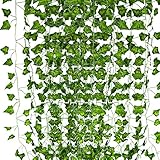 AIKO 観葉植物 アイビー 造花 12本入り フェイクグリーン 壁掛け 吊り下げ オシャレ 癒し