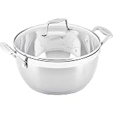 Scanpan Impact Stainless Steel Stew Pot with Glass Lid, 32 cm/8.5 Litre, Induction Compatible, Dishwasher Safe, Made from 100