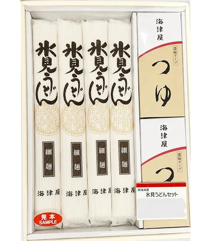 Amazon.co.jp: 海津屋 氷見うどん(細めん3本・極細めん2本)つゆセット