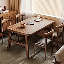 Amazon｜Wetsfgdg ダイニングテーブル 4人用 K字型ウォールナット