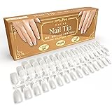 Nailux ネイルチップ オーバル 【現役ネイリスト監修！】 極薄で自然な付け心地の つけ爪 クリア な サンディング 加工済 ネイル 300枚セット 収納ケース付 (オーバル)
