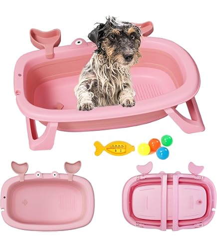 Amazon.co.jp: 折りたたみバスタブ 犬用バスタブ 大型犬対応 ペット