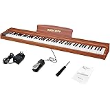 KIMFBAY 電子ピアノ 88鍵盤 木製 電子 ピアノ 88鍵 キーボード ピアノ 88鍵盤 ポータブルピアノ Digital Piano 初心者 子供 MIDI対応 ミニ 持ち運び ペダル付き
