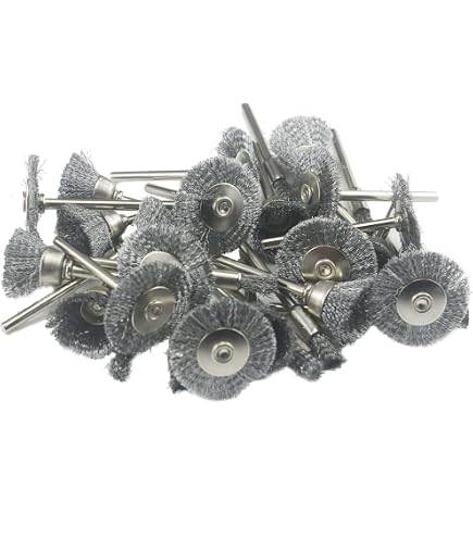 Set 20 Spazzole Ottone Per Dremel - Ruote 25mm, Piatte, 1/8 Shank - Foto 7