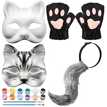 猫仮面② イタリー製 マスケラ 仮面 【Gatta】猫型 cat お面 ネコ レッド
