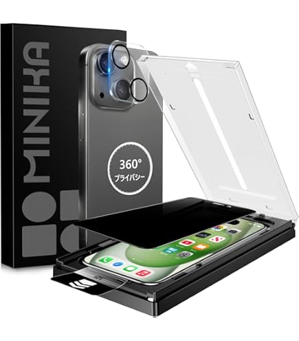 Amazon | MINIKA 【秒で貼り付け】360度 見えないフィルム 用の iPhone