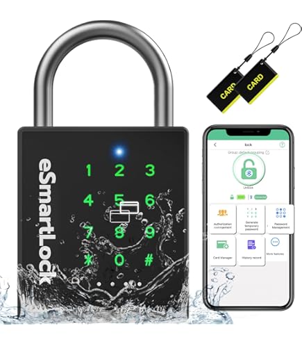 Smart Bluetooth Padlock With APP Control - Keyless Password Lock For Gym Lockers & Gates