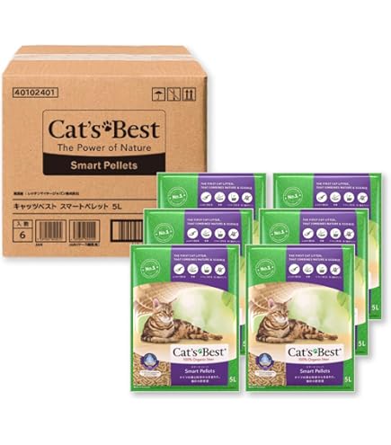Amazon | Cat's Best キャッツベスト オリジナル 5L × 8袋 猫砂 5L×8袋