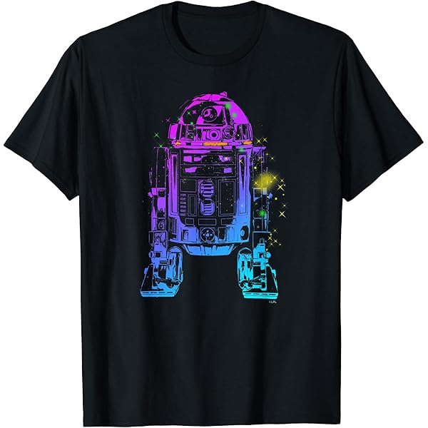 Amazon | スター・ウォーズ R2-D2 ネオン グラデーション Tシャツ | T