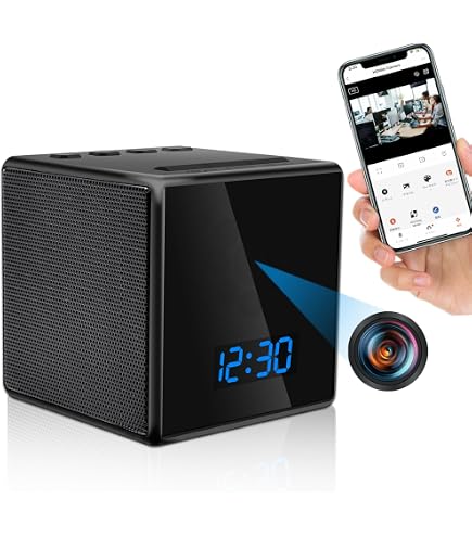 Amazon.co.jp: 小型カメラ Bluetoothスピーカー 時計型監視カメラ