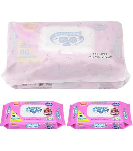Amazon | トイレに流せるパッとおしりふき72枚入り×2個パック