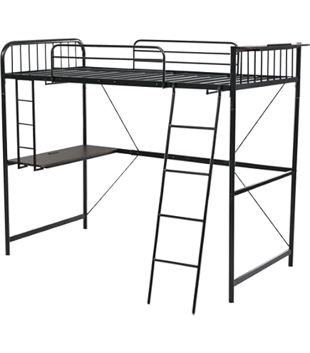 Amazon｜システムベット ロフトベッド シングル コンセント付き デスク