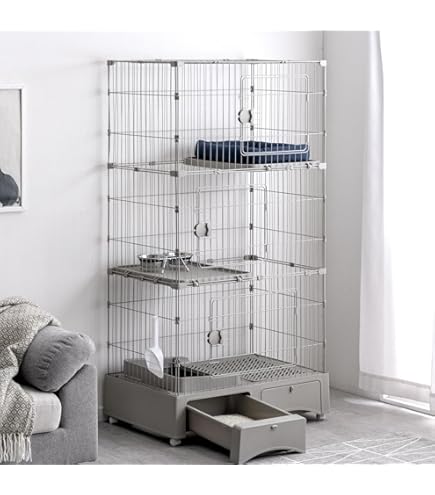 Amazon.co.jp: Areden 猫ケージ 猫用ケージ 猫ハウス （サイズ