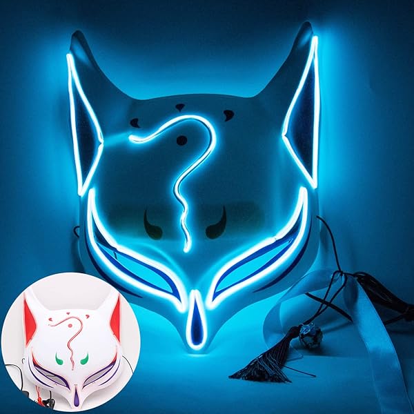 お面　ドクロ　花　被り物　コスプレ　LED付き　手作り puchi17cos0201_1.jpg