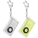 [Ｅｄｉｓｏｎ　Ｂｒａｉｎ] NFC ミニカセット キーホルダー 2色セット NTAG215 音楽 推し活 ライブ 自作グッズ | 504バイト RFID チップ内蔵 プログラム可能