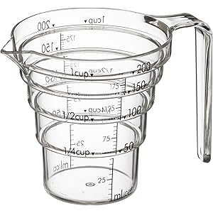 山崎実業 段々計量カップ レイヤー 200ML クリア 2546 山崎実業 段々計量カップ レイヤー 200ML クリア 2546