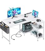 Amazon | Acrolix ゲーミングデスク ホワイトカーボン調 コンセント