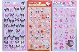 3dシール 可愛い ボンボンドロップシール クロミ 3枚セット 携帯電話飾り用 DIY用 手帳用 貼り付け可能 手芸用品大容量 スマホケース 手帳 diy 贈り物ごほうび (A)