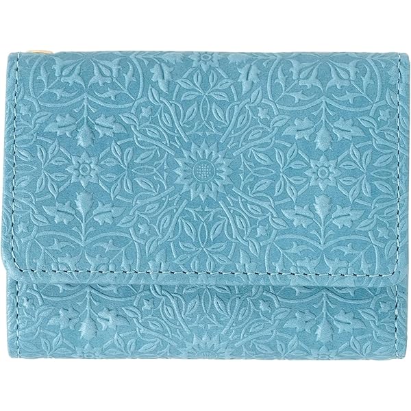 HIRAMEKI モリス 2つ折り財布 ダルメインブルー モリスデザインの型押しと自然をイメージしたカラーがおしゃれな