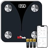 Bisonbody Smart Digital Body Scale – Detects 20 Body Composition Metrics Including Weight, BMI, Body Fat, and Much More – Con