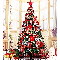 クリスマスツリー 180cm ゴールドと赤の装飾　セット クリスマスツリー 180cm ゴールドと赤の装飾 セット クリスマスツリー