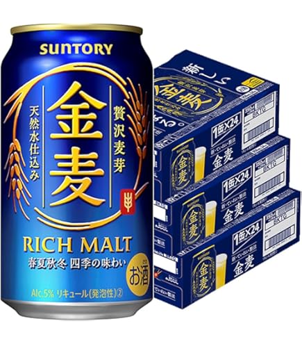 金麦〜２ケース〜 Amazon.co.jp: 金麦 2CS サントリー 350ml (24本入) ×2ケース発泡酒 第