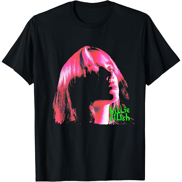 Amazon | 公式ビリーアイリッシュポートレート Tシャツ | Tシャツ