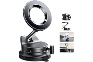 LISEN for MagSafe Car Mount [89+ LBS Strongest Suction & 2500gf Strongest Magnetic] 100% Stable 360° Adjustable, Car Mount Phone Holder for Car Accessories for iPhone 17 16 15 14 Car Interior Sets