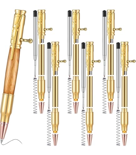 Amazon | Yeaqee 木製ボルトアクションペン 弾丸ペン 銃好き用