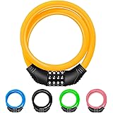 バイク ワイヤー ロック 自転車ロック ダイヤルロック 横断面直径約10.5mm 防水 錆びにくい 亜鉛合金 頑丈 携帯便利 長600mm 4桁 ケーブルロック カギ不要 パスワード自由設定 クロスバイク ロードバイク バイクに適用 自転車用ホルダー