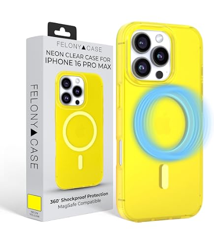 Amazon.co.jp: FELONY CASE iPhone 16 Pro Max 用 ネオンイエロー
