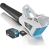 40V Leaf Blower - 120 MPH Cordless Leaf Blower Lightweight Sweeper Blower & Snow Blowing for Patio Lawn Garden with Battery a