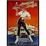 Amazon Co Jp ポスター アメリカングラフィティ映画レトロポスター アートファッショナブルなインテリアイラスト壁紙 フレームなし 30x40cm ホーム キッチン