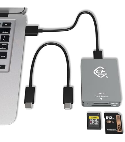 CFexpress Type A and SDXC/SDHC UHS-II Dual-Slot Card Reader | USB