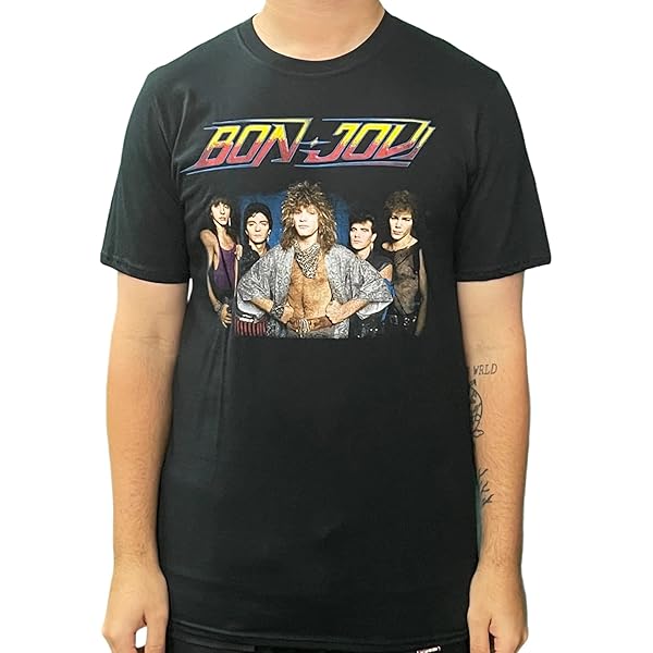 Amazon | Bon Jovi T Shirt Tour 1984 Band Logo 新しい 公式